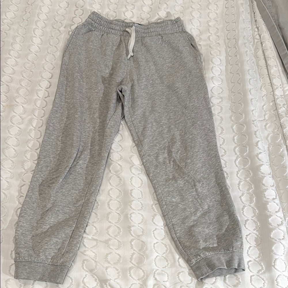H&M Gray Sweatpants Elastic Waistband Relaxed Fit